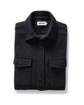 folded flatlay of The Maritime Shirt Jacket in Heather Charcoal