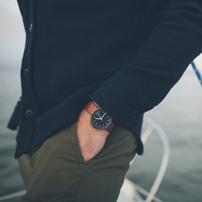 The Maritime Shirt Jacket in Navy Melton Wool