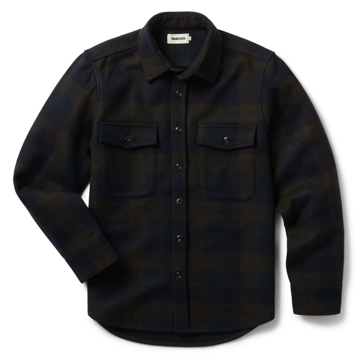 flatlay of The Maritime Shirt Jacket in Pike Plaid