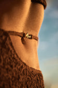 The Mars Detail Asymmetric Textured Set in Brown