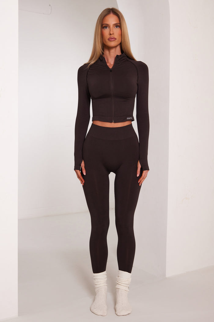 The Mars Seamless Leggings in Brown
