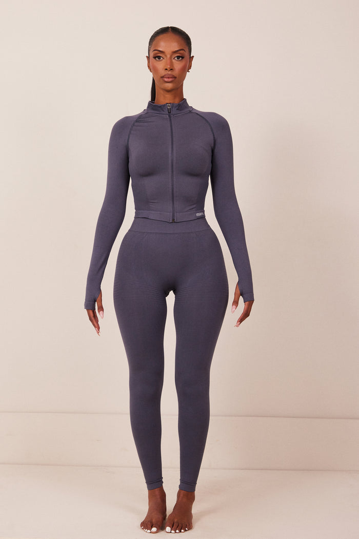 The Mars seamless Zip jacket navy
