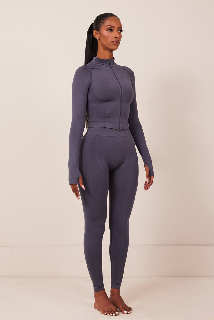 The Mars seamless Zip jacket navy