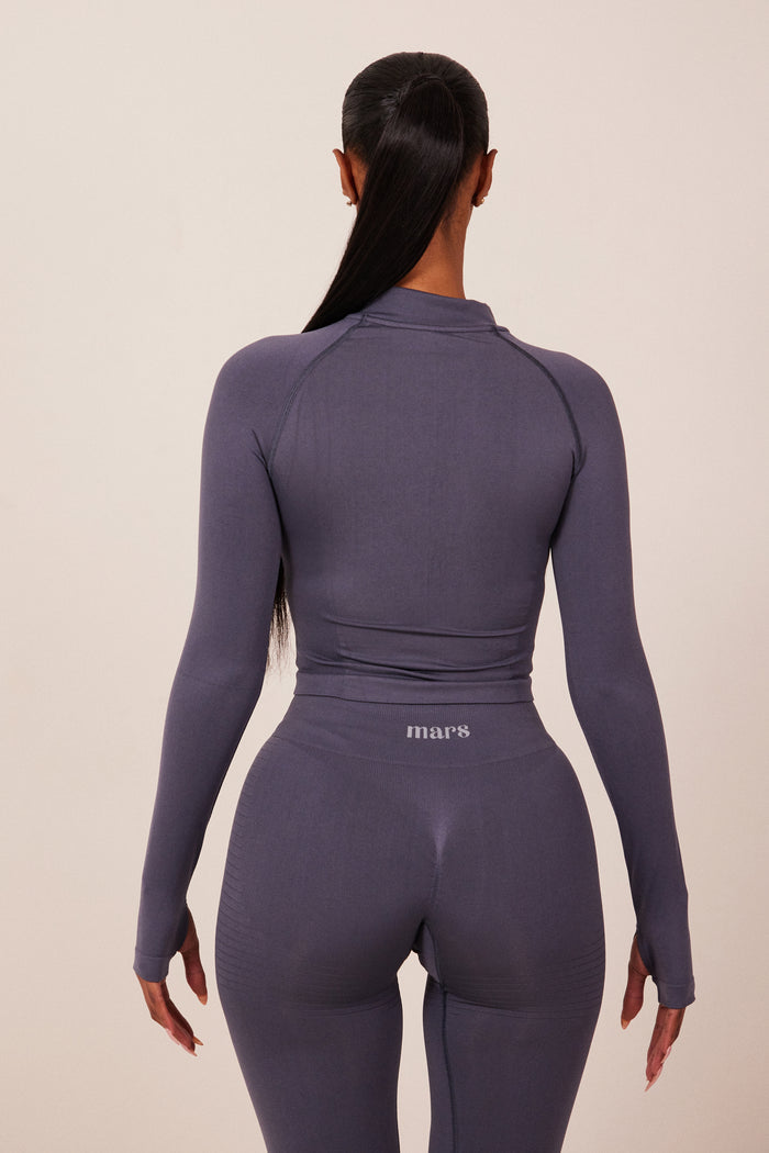The Mars seamless Zip jacket navy