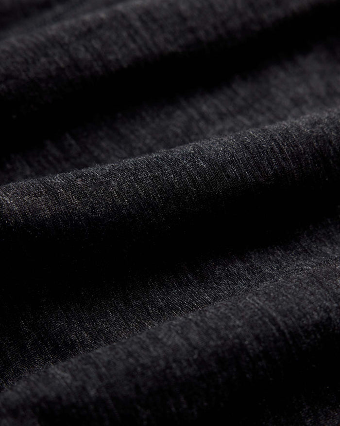 material shot of the stitching on The Merino Boxer in Heather Black