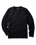 flatlay of The Merino Long Sleeve Tee in Heather Black