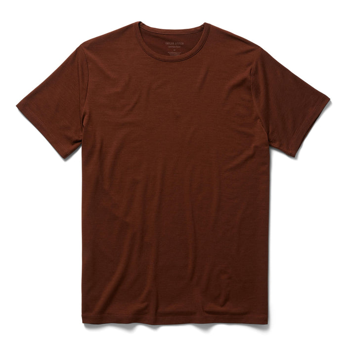 flatlay of The Merino Tee in Russet