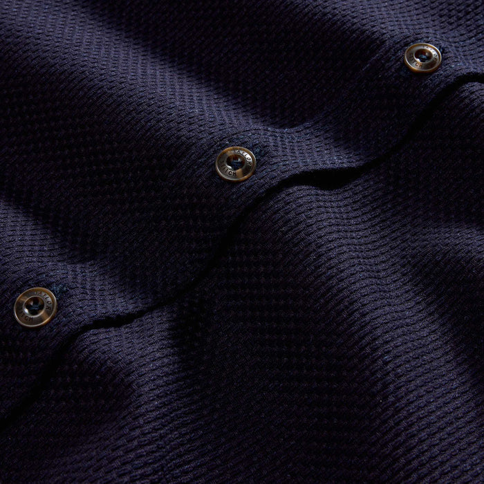 material shot of the buttons on The Mill Shirt Jacket in Rigid Indigo Sashiko