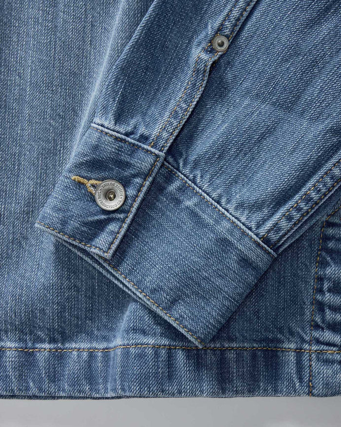 The Milton Pullover in Washed Selvedge Denim