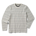 flatlay of The Morgan Crewneck in Ash Stripe