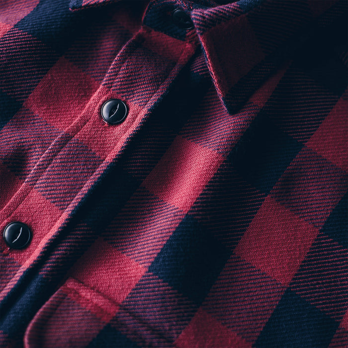 The Moto Utility Shirt in Red Buffalo Plaid