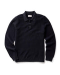 flatlay of The Newton Sweater Polo in Midnight Merino