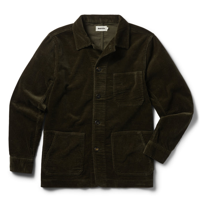 flatlay of The Ojai Jacket in Army Cord
