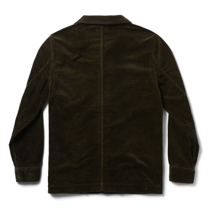 flatlay of the back of The Ojai Jacket in Army Cord