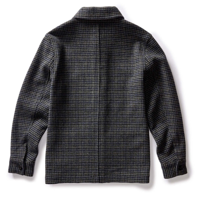 flatlay of The Ojai Jacket in Ash Guncheck Wool, from the back