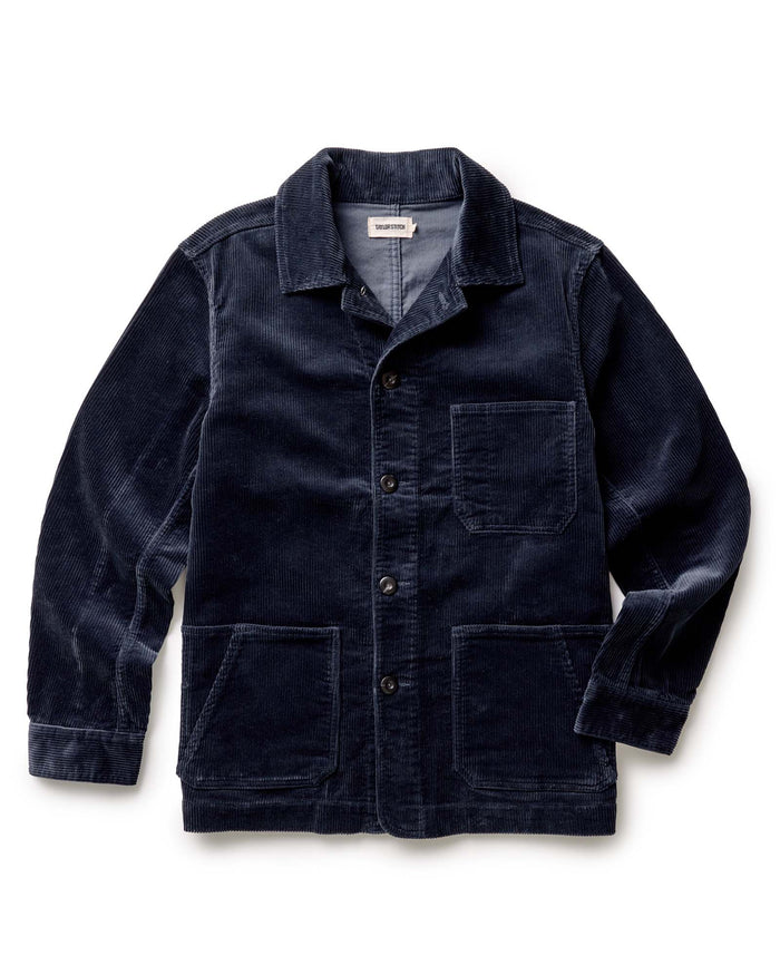 flatlay of The Ojai Jacket in Dark Navy Corduroy