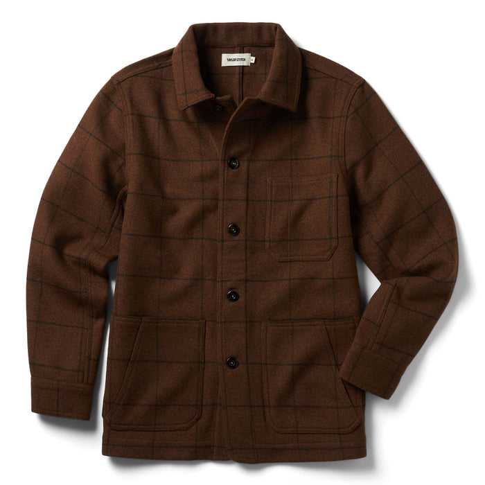 flatlay of The Ojai Jacket in Ginger Check Wool
