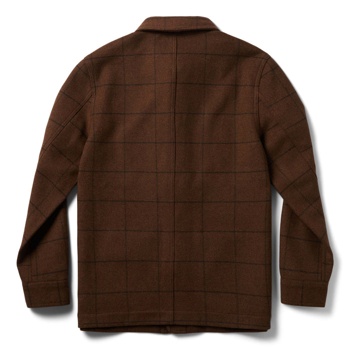 flatlay of The Ojai Jacket in Ginger Check Wool, shown from the back
