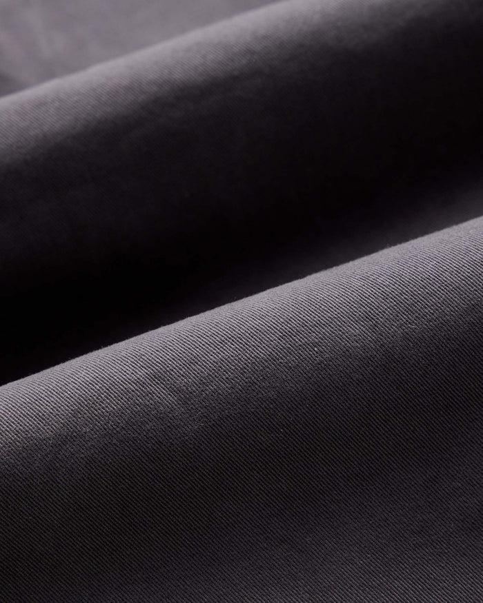 material shot of the pockets on The Ojai Jacket in Organic Charcoal Foundation Twill