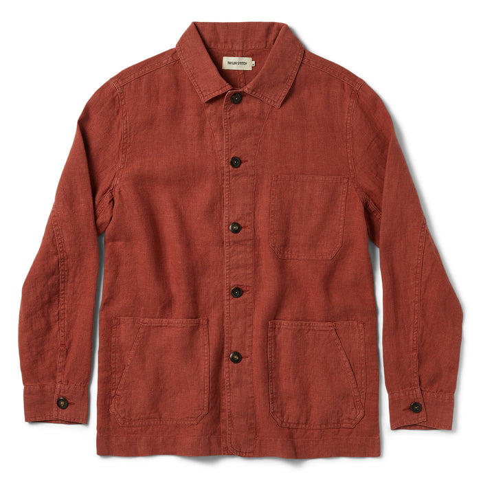 flatlay of The Ojai Jacket in Rust Hemp