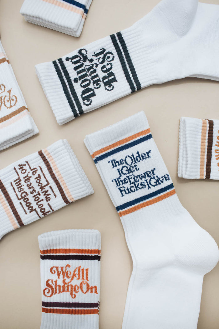 The Older I Get The Fewer Fucks I Give Socks by The Bee & The Fox