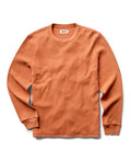 flatlay of The Organic Cotton Crew in Summit Orange Waffle