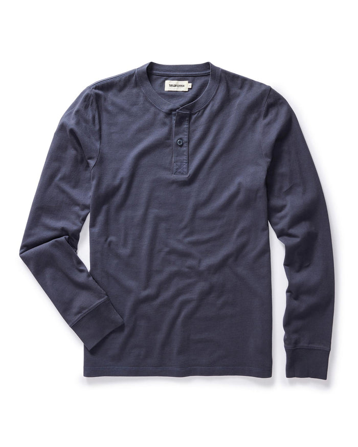 flatlay of The Organic Cotton Henley in Navy