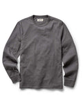 flatlay of The Organic Cotton Long Sleeve Tee in Faded Black