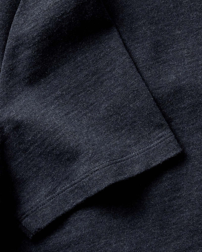 material shot of the sleeve on The Organic Cotton Shop Tee in Navy Twist