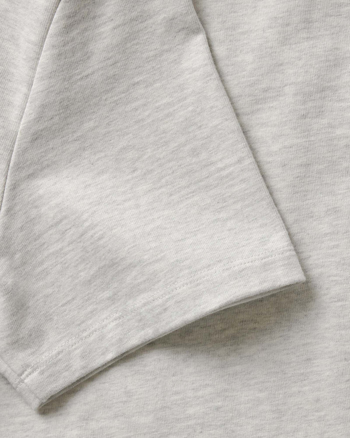 material shot of the sleeve on The Organic Cotton Shop Tee in Oat Twist