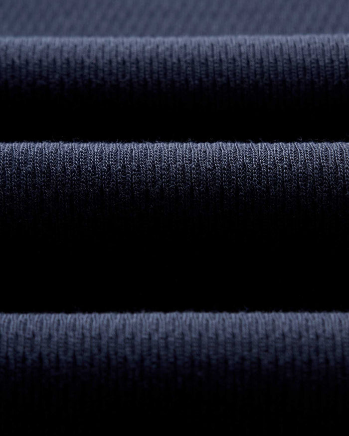 material shot of The Organic Cotton Short Sleeve Crew in Dark Navy Waffle
