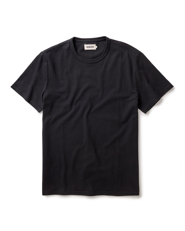 flatlay of The Organic Cotton Tee in Black