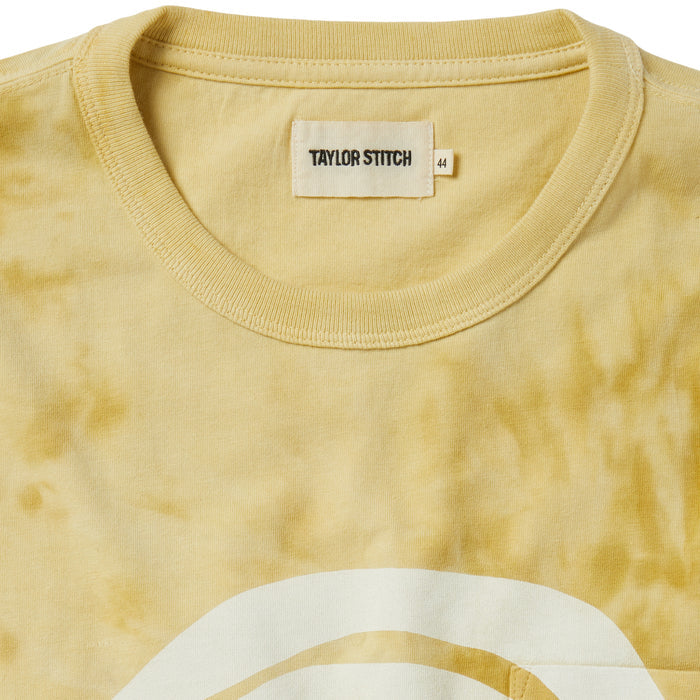 material shot of the label and collar on The Organic Cotton Tee in Ecology Center