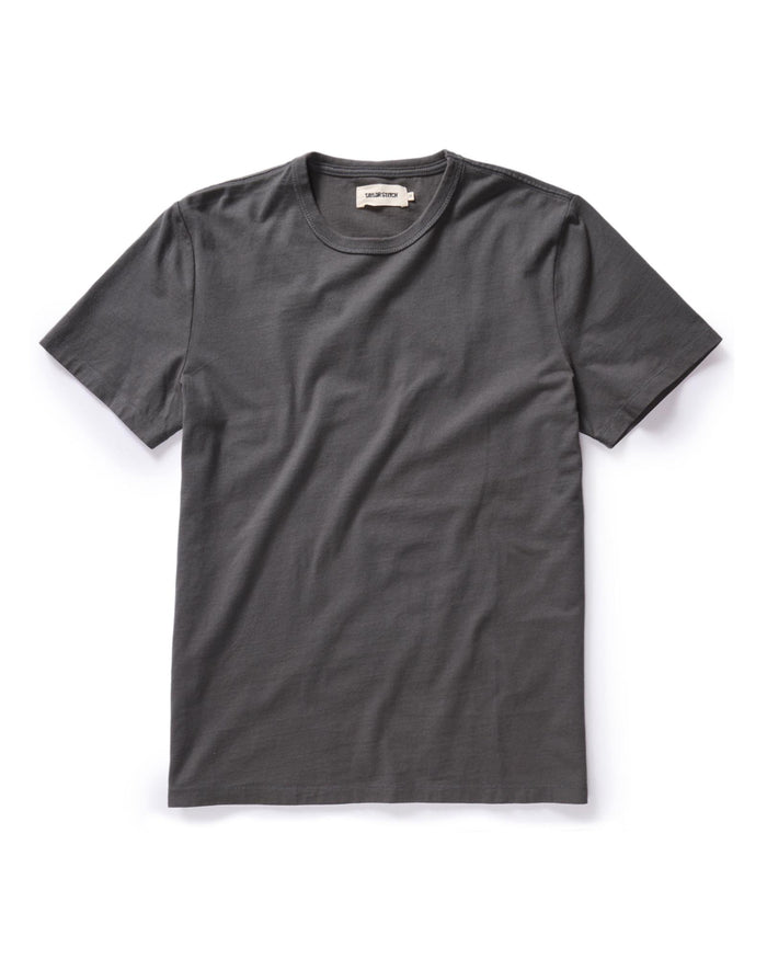 flatlay of The Organic Cotton Tee in Faded Black