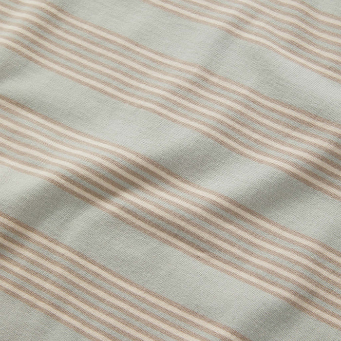 material shot of the pattern on The Organic Cotton Tee in Seafoam Stripe