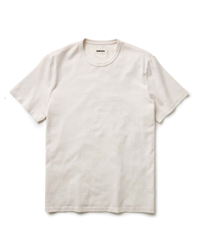 flatlay of The Organic Cotton Tee in Vintage White