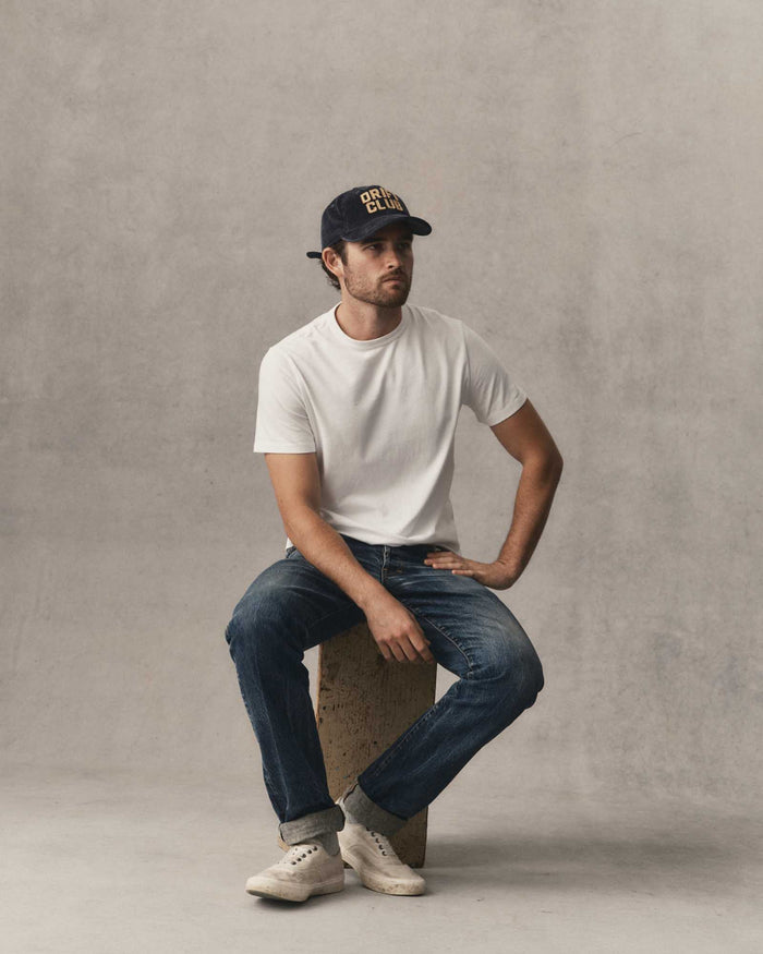 fit model posing in The Organic Cotton Tee in White