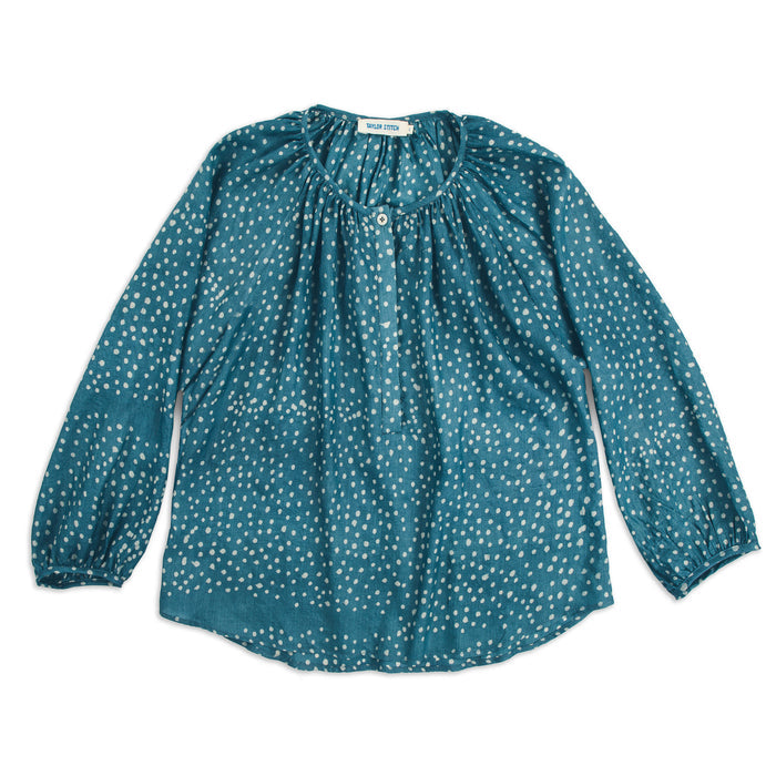 The Orinda Blouse in Dotted Silk Batik