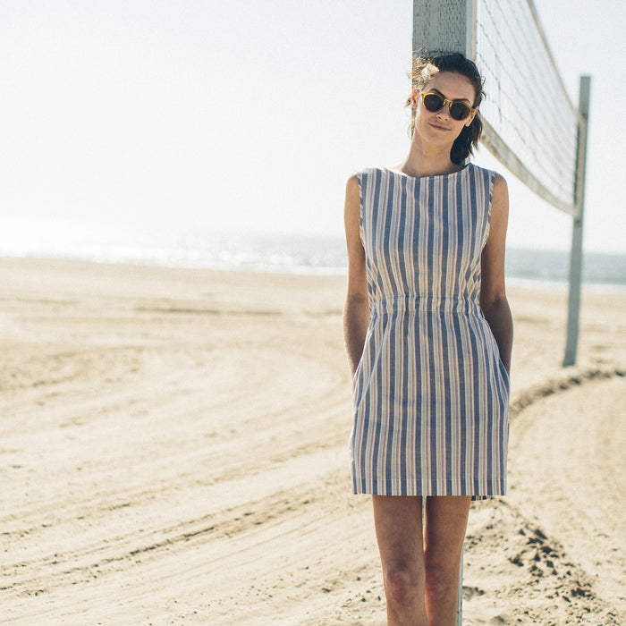 The Palisades Dress in Surf Stripe