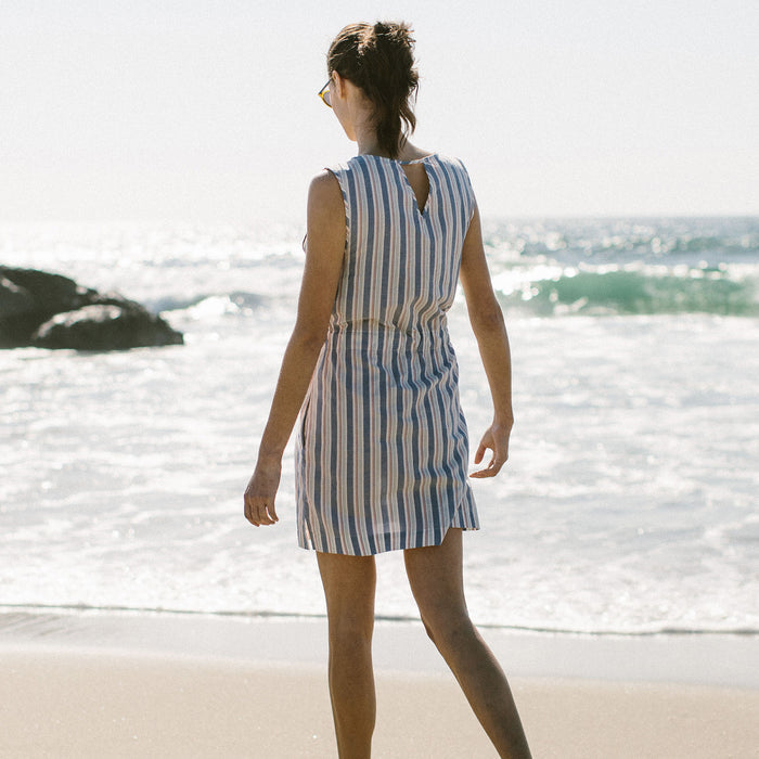 The Palisades Dress in Surf Stripe
