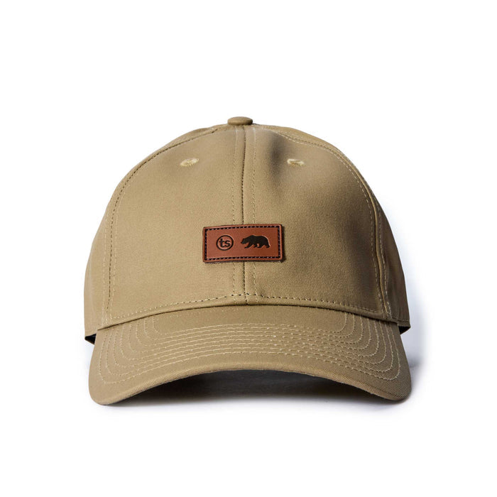 front facing image of The Pathfinder Cap in Khaki Dry Wax