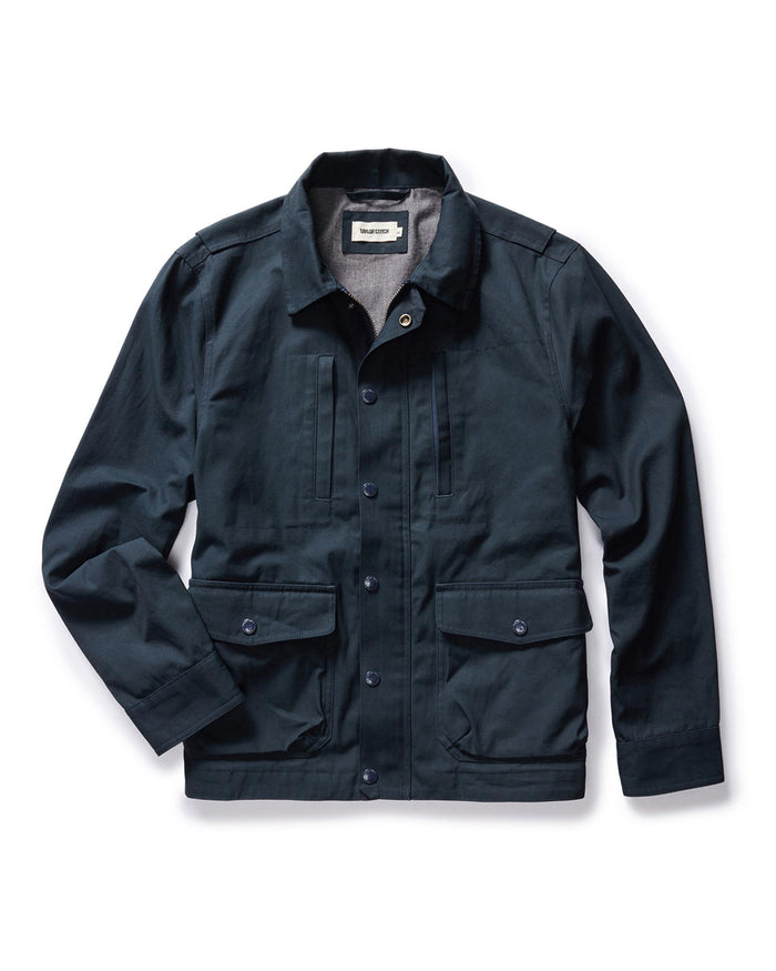 The Pathfinder Jacket in Dark Navy Dry Wax