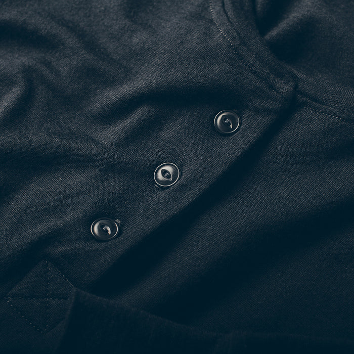 The Peyton Henley in Noir Merino
