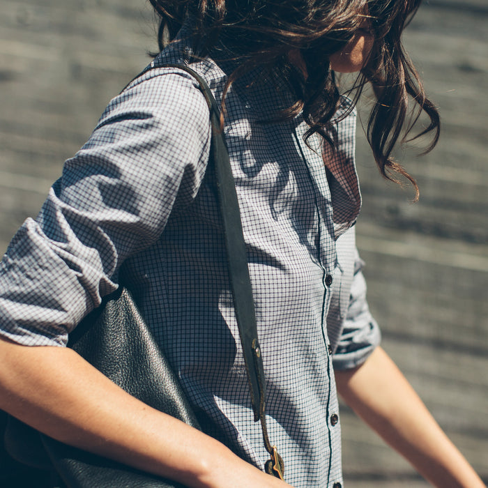 The Piper Shirt in Ash Grey Check