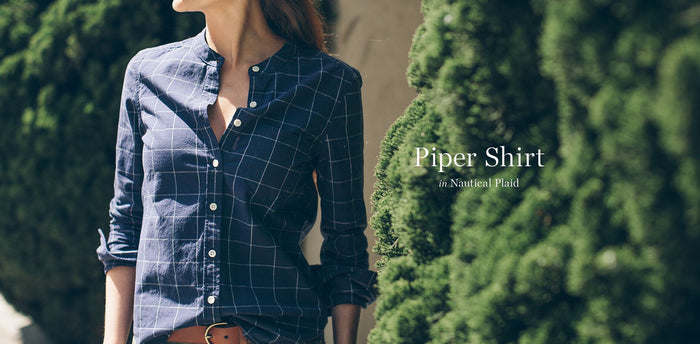 The Piper Shirt in Nautical Plaid workshop header