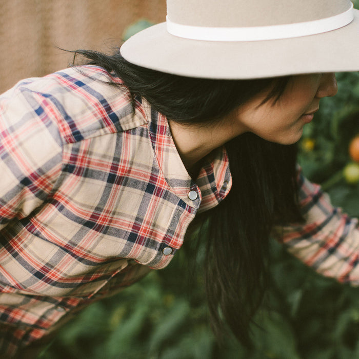 The Piper Shirt in Tan Plaid