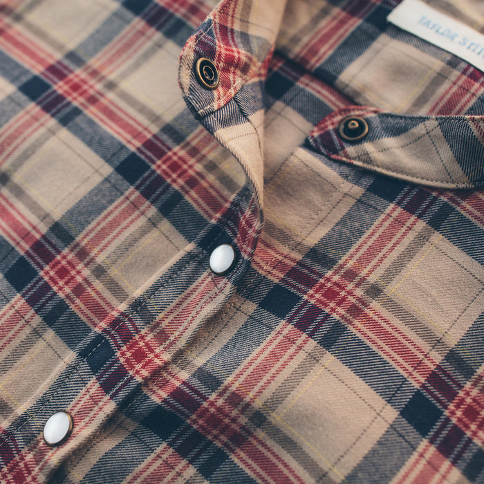 The Piper Shirt in Tan Plaid