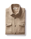 folded flatlay of The Point Shirt in Heather Oat Linen Tweed