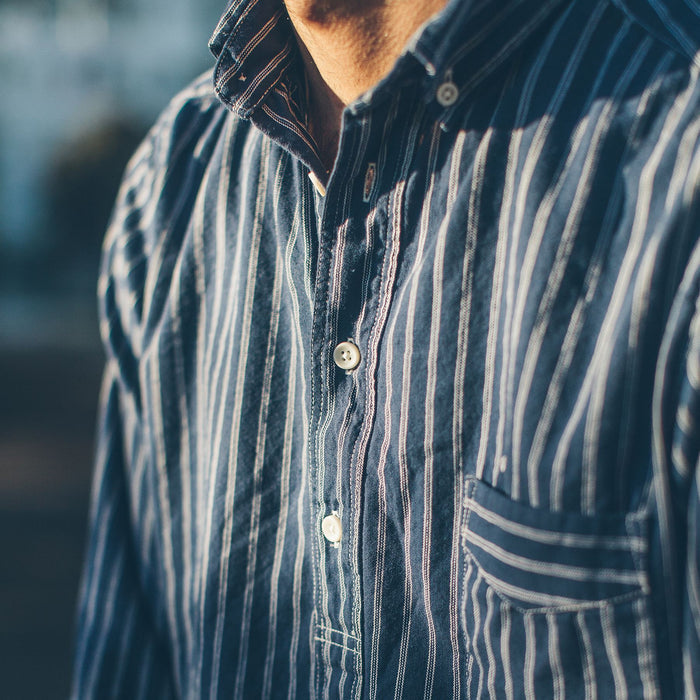 The Popover in Indigo Stripe