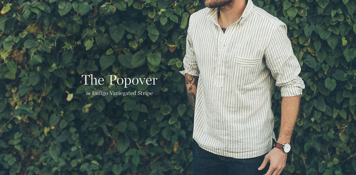 The Popover in Indigo Variegated Stripe workshop header